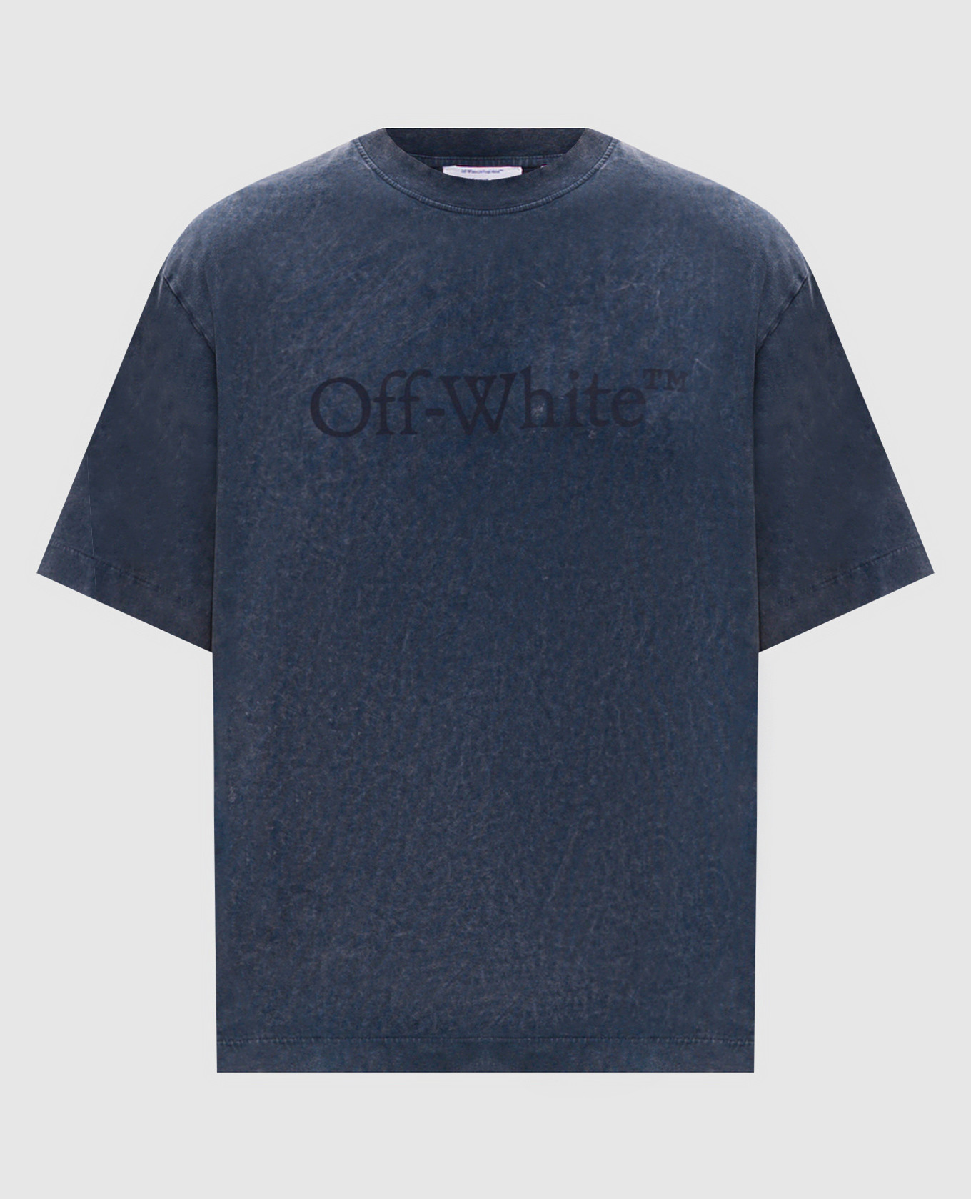 Blue T-shirt with vintage effect Off-White