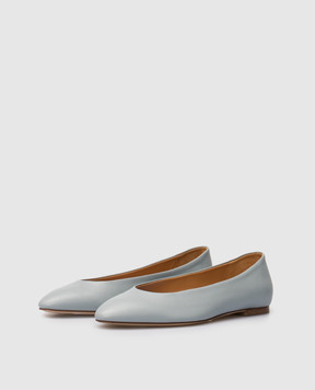 Aeyde Ellie blue leather ballet flats FL0176001233126