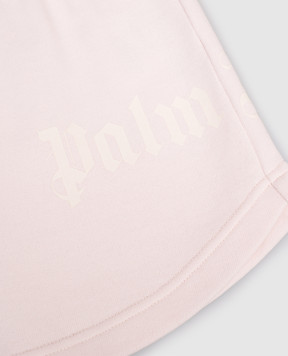 Palm Angels Children's pink shorts with logo print PGCI005S26FLE002