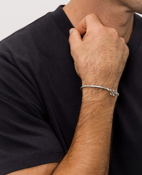 Off-White Silver chain bracelet with emblem OMOA10RC99MET001