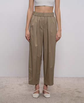 Peserico Khaki pants with monil chain A0465701979