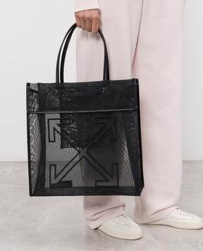 Off-White Black Market Tote Bag with Embroidered Emblem OWNA23FS26FAB001
