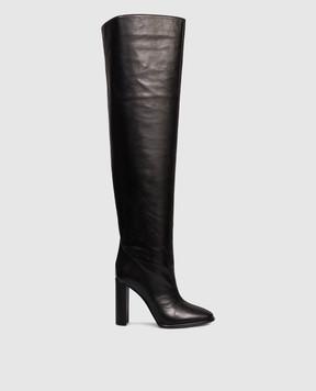 Le Silla Black leather ELSA over-the-knee boots 7053E100RBPPGLO