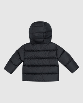 Dolce&Gabbana Children's blue down jacket with a patch L1JB8NFUS3W