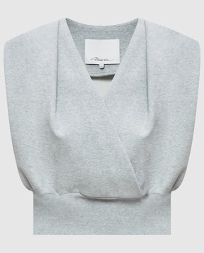 3.1 Phillip Lim Grey melange top S26110382TFT