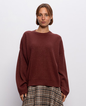Brunello Cucinelli Burgundy cashmere sweater M1E224720P