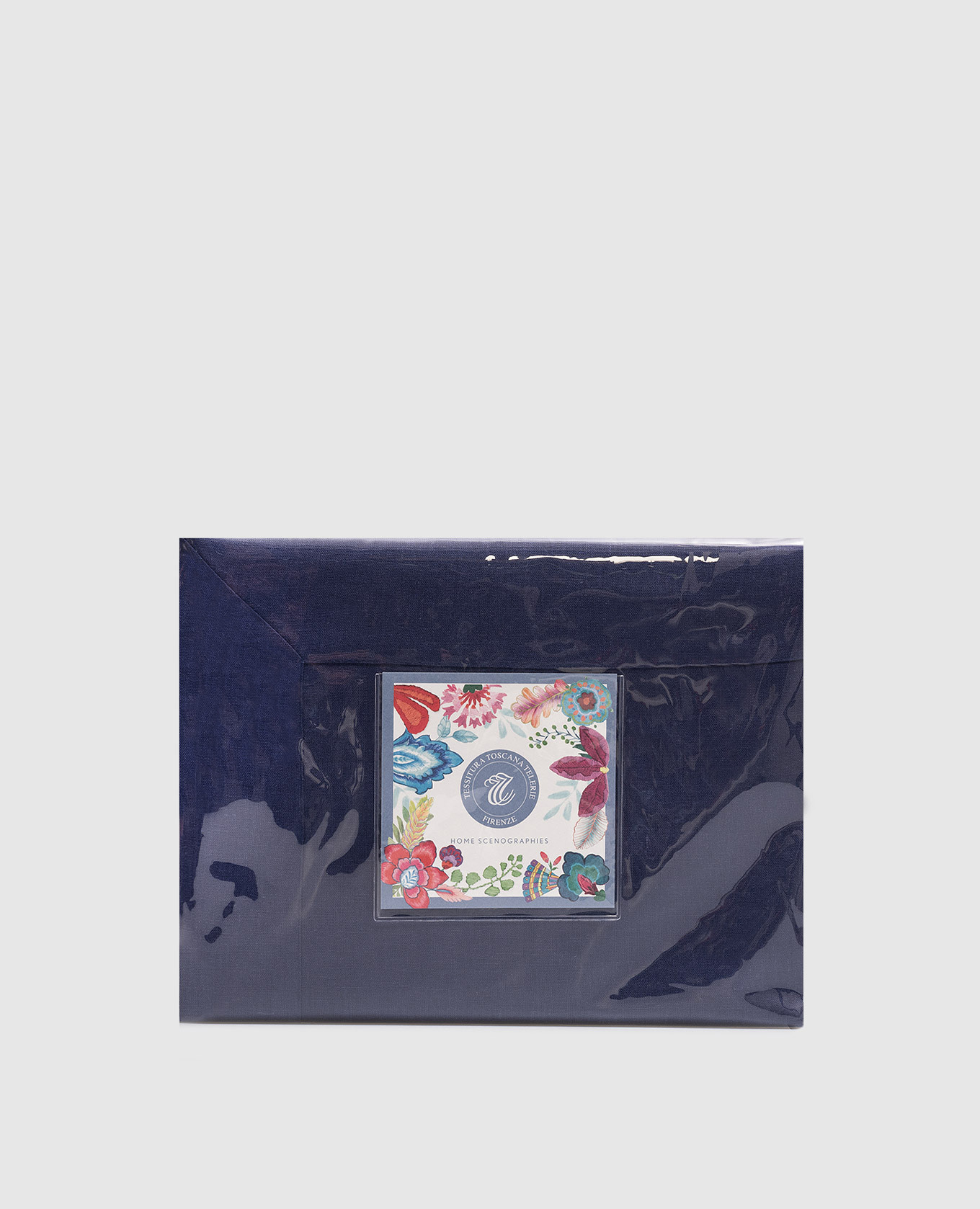 

Blue linen tablecloth and napkin set TIZIANO TESSITURA TOSCANA TELERIE