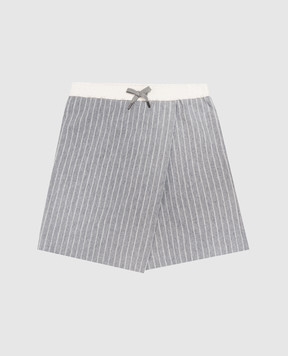 Brunello Cucinelli Children's gray striped shorts BB192G118A