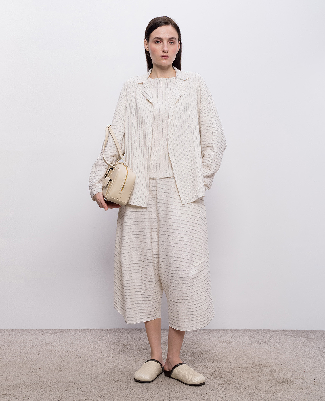 

Ivory silk and linen culottes BOBOUTIC, Beige