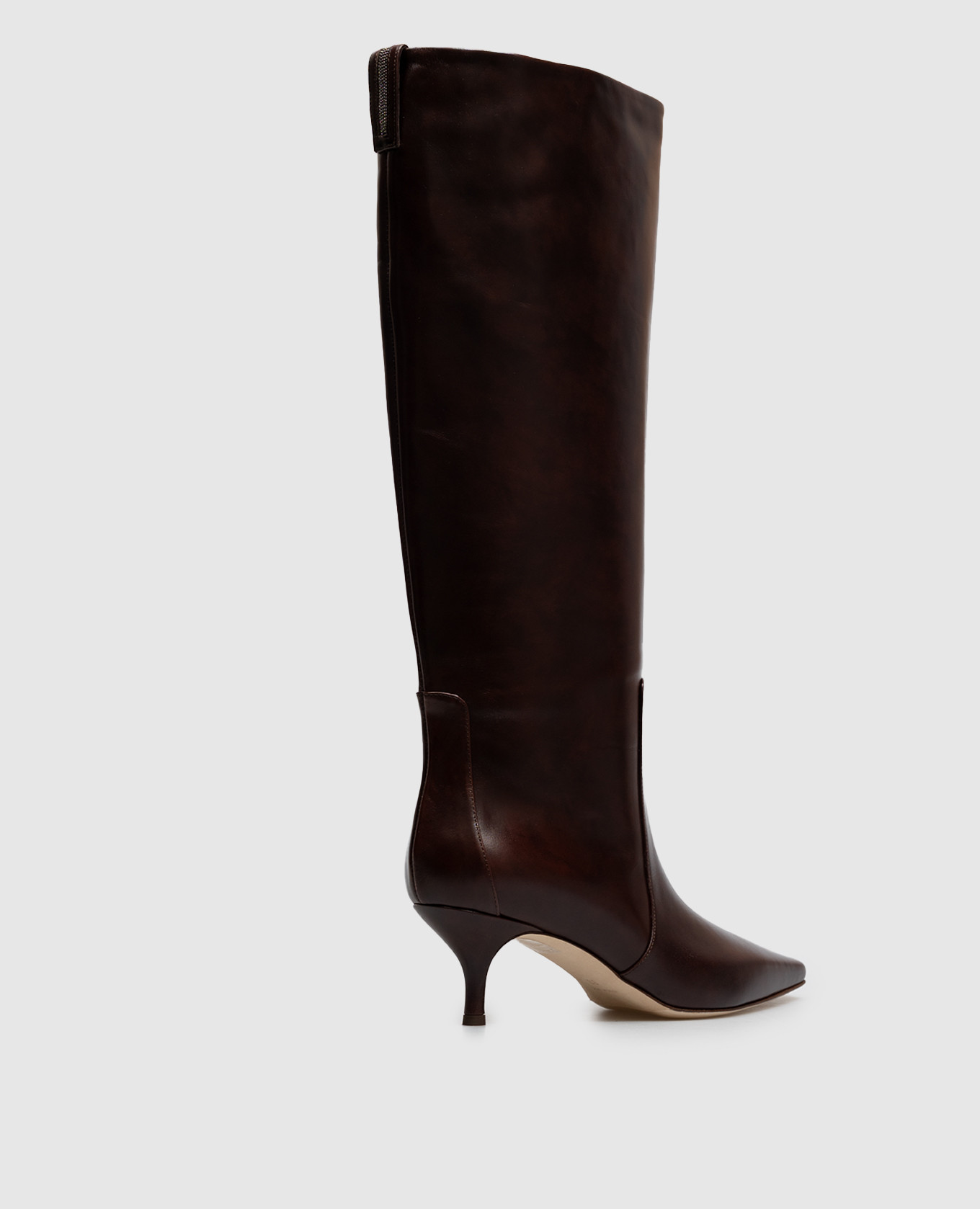 Brown leather boots Peserico 3