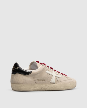 Premiata Stevend beige leather sneakers STEVEND8492
