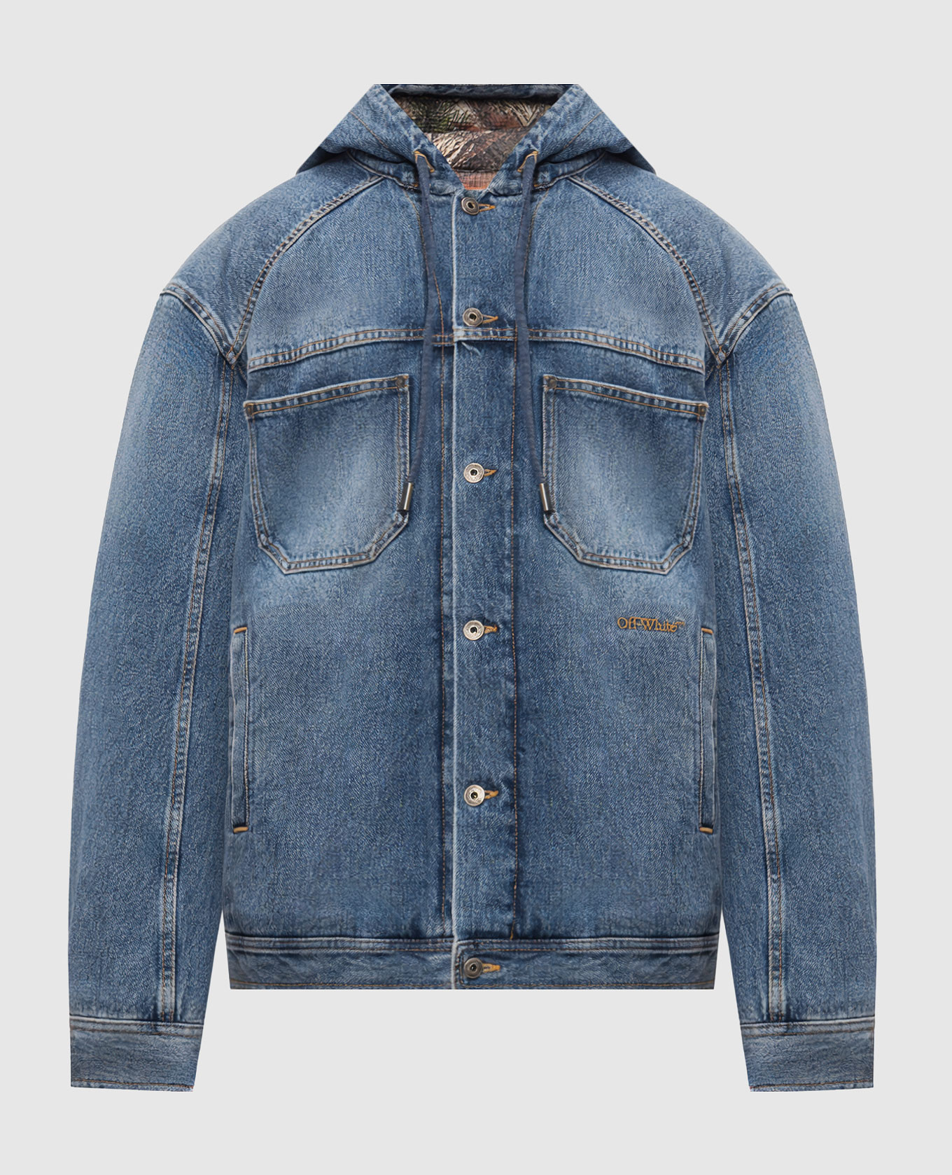 Blue denim jacket with a worn effect Off-White