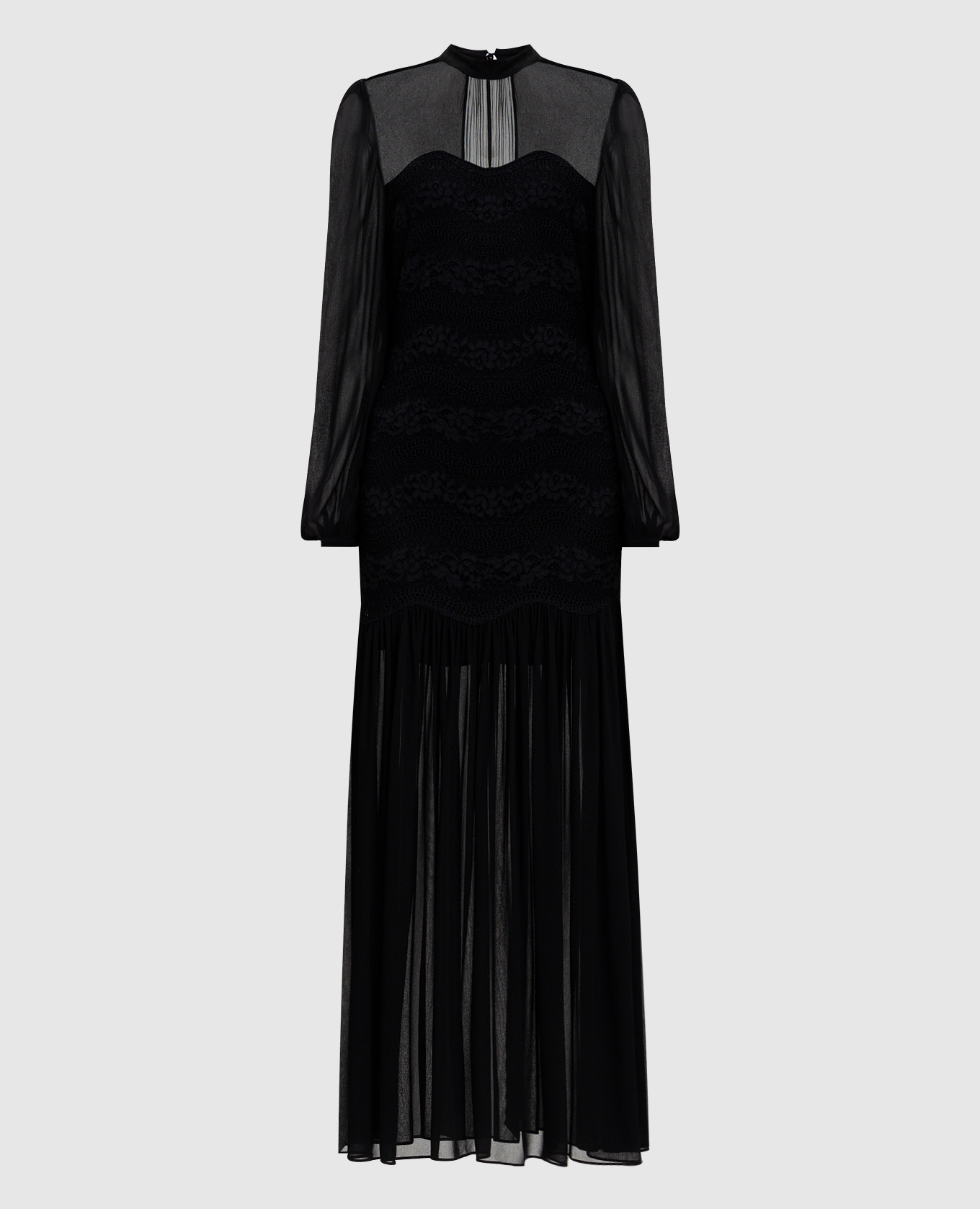 Black maxi dress with lace