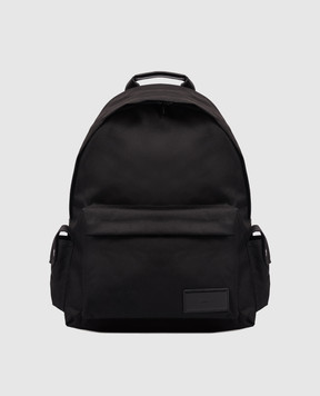Juun.j Black backpack with logo patch JC61D4P015