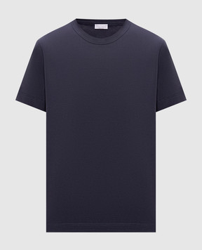Brunello Cucinelli Blue T-shirt with chain MPT81BI100