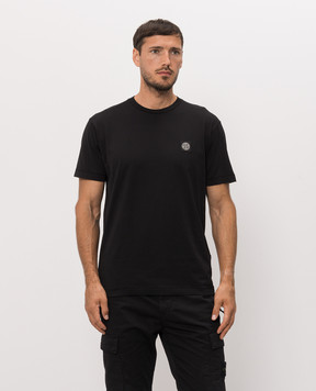 Stone Island Black T-shirt with logo patch L2S152100027S0013