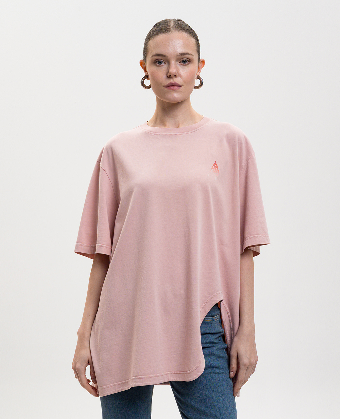 

Pink T-shirt with logo print The Attico