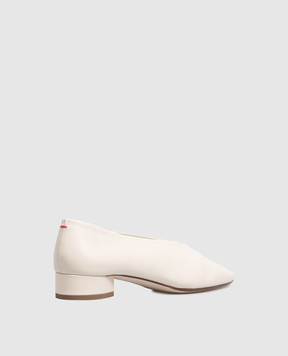 Aeyde Delia ivory leather shoes PUGELR25CH0221100007