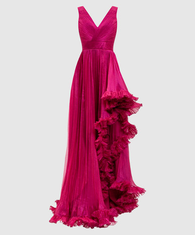 Pink dress with ruffles