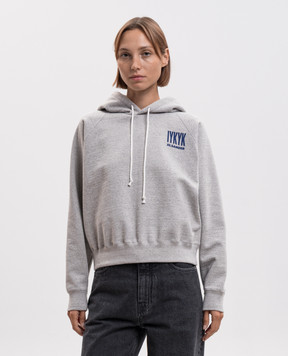 Jil Sander Gray hoodie with a print of the inscription J02GU0125J20392