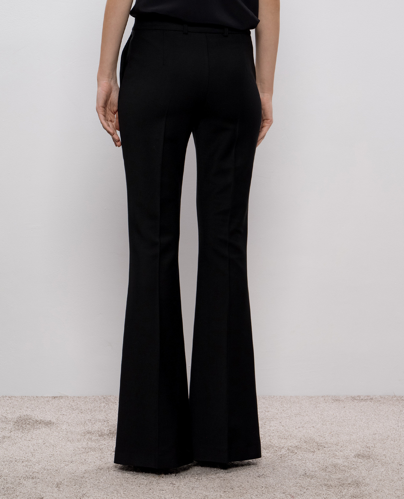 Black flared pants with wool Twinset 4