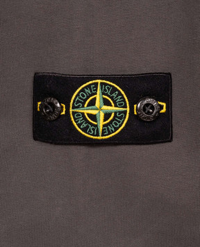Stone Island Children's gray sweatshirt with logo patch L2S166100001S0A201012