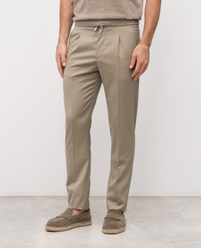 Enrico Mandelli Khaki wool trousers GYM02B4531
