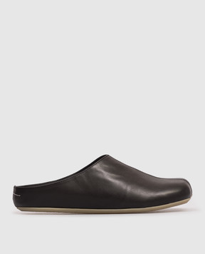 Maison Margiela MM6 Children's black leather mules 824023638