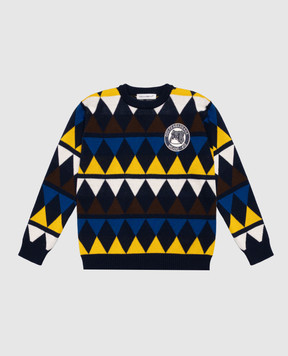 Dolce&Gabbana Children's patterned wool sweater L4KWE2JDVME26