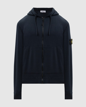 Stone Island Blue sports jacket with logo patch L1S156100061S0051