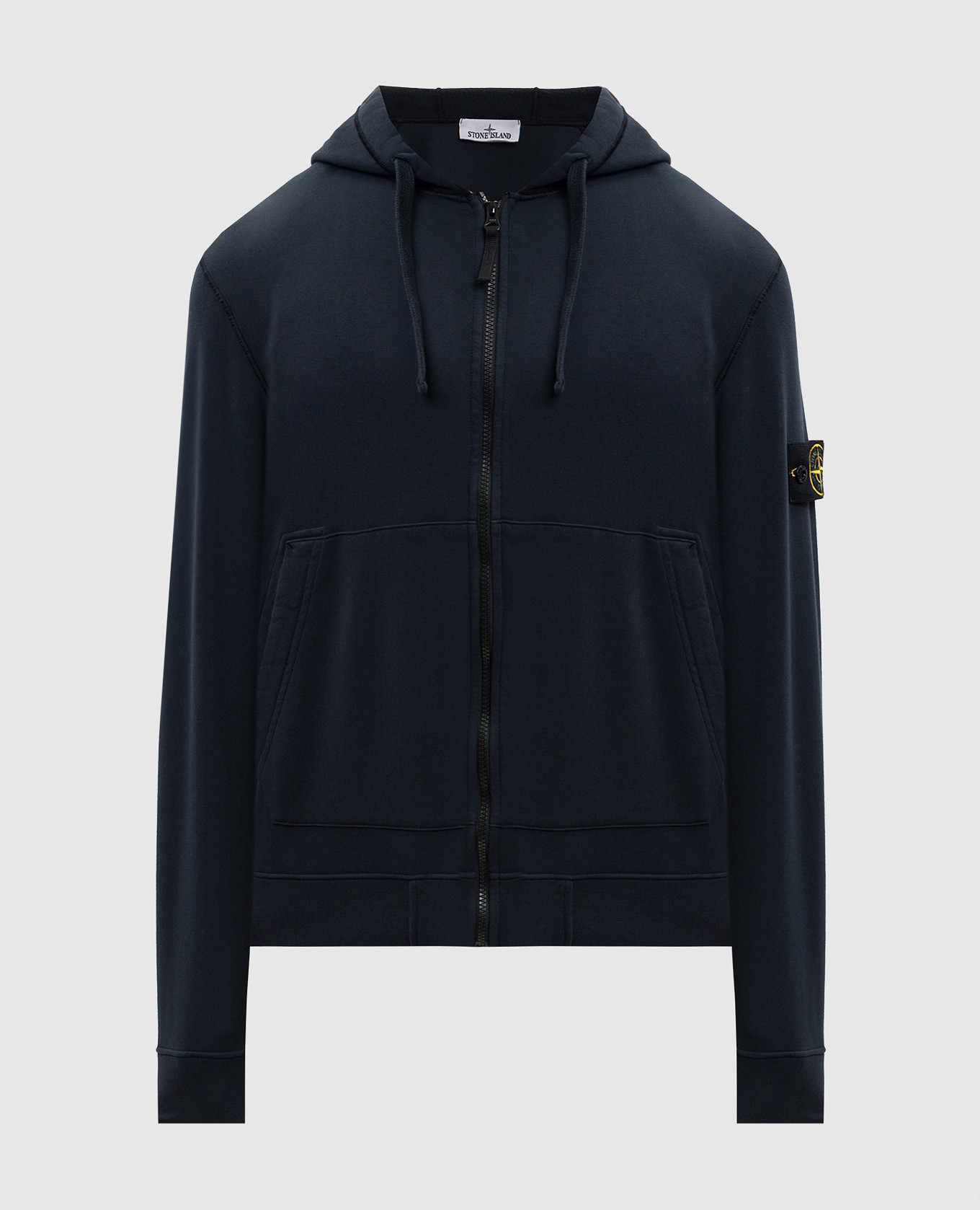 Blue sports jacket with logo patch