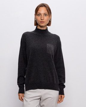 Peserico Gray wool, silk and cashmere sweater A99205F12A9283