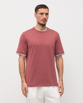 Brunello Cucinelli Pink layered T-shirt M0B137427