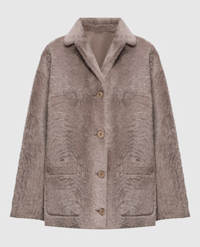 Simonetta Ravizza Beige reversible sheepskin coat Dominic F06JA357H18