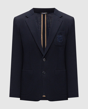 Dolce&Gabbana Blue jacket with wool G2PT9ZHU7QN