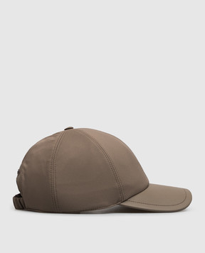 Stefano Ricci Brown cap with leather peak MCV63NV18EPL001H