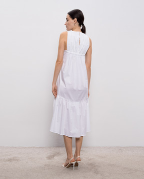 Peserico White dress with a monil chain A0272601979