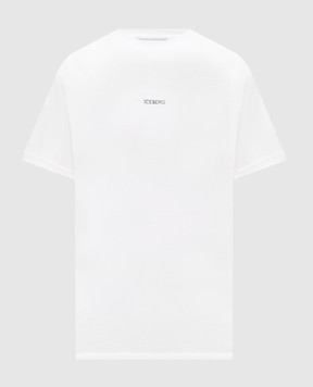 Iceberg White T-shirt with contrast logo embroidery F0456325