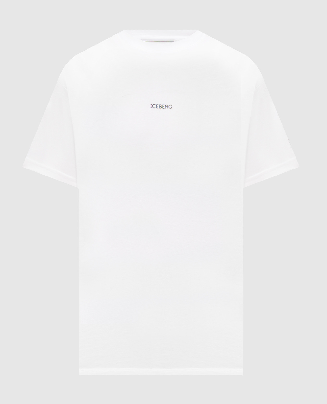 White T-shirt with contrast logo embroidery