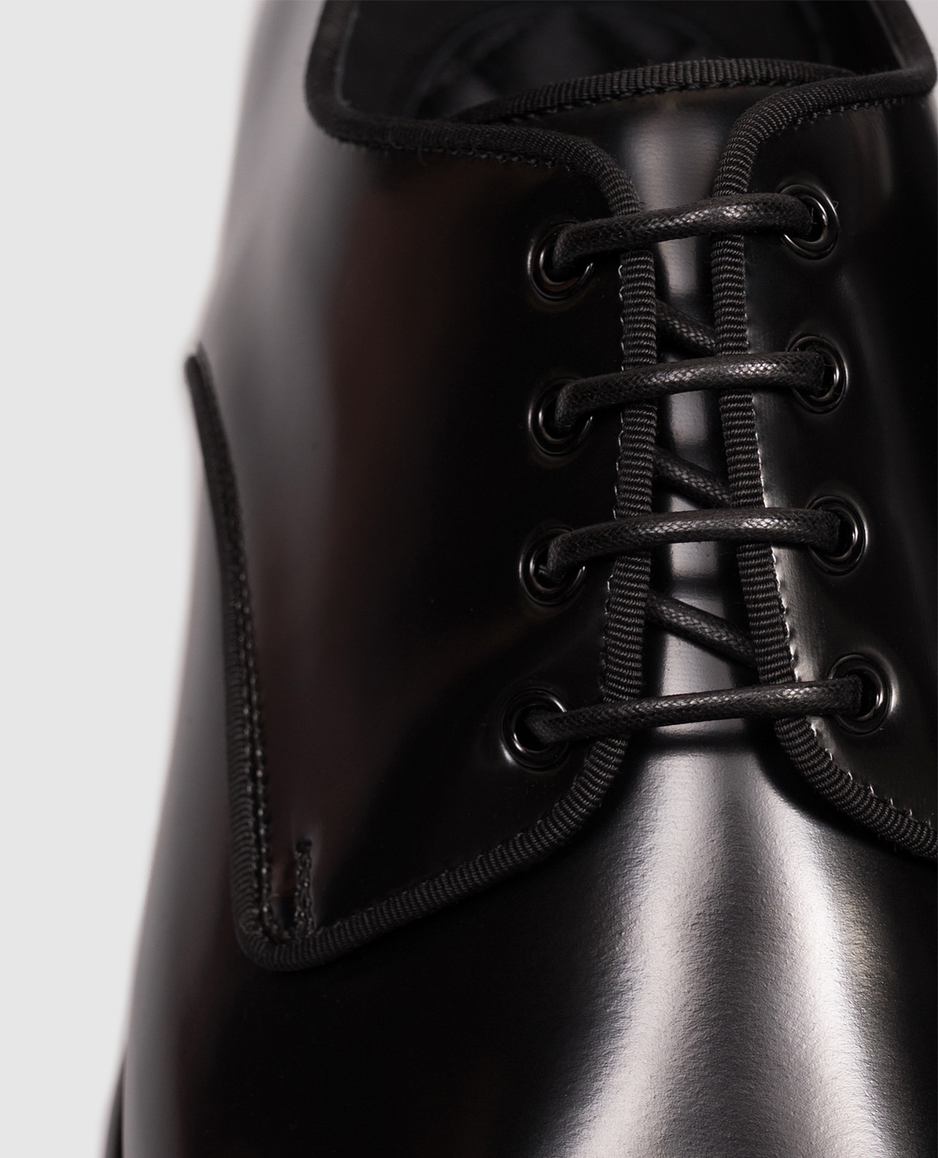Black leather glossy derby shoes Dolce&Gabbana 5