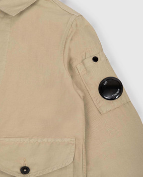 C.P. Company Children's beige shirt-style jacket with linen CUA006LZC0148