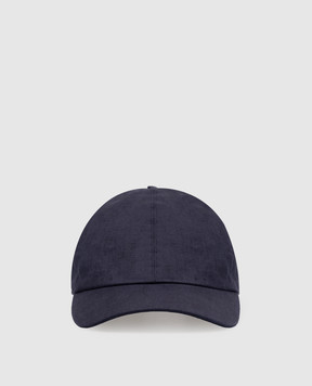 Bertolo Cashmere Blue linen cap 3012494