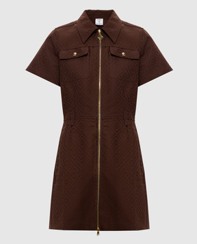Casablanca Brown dress with zipper WPF26DR22201