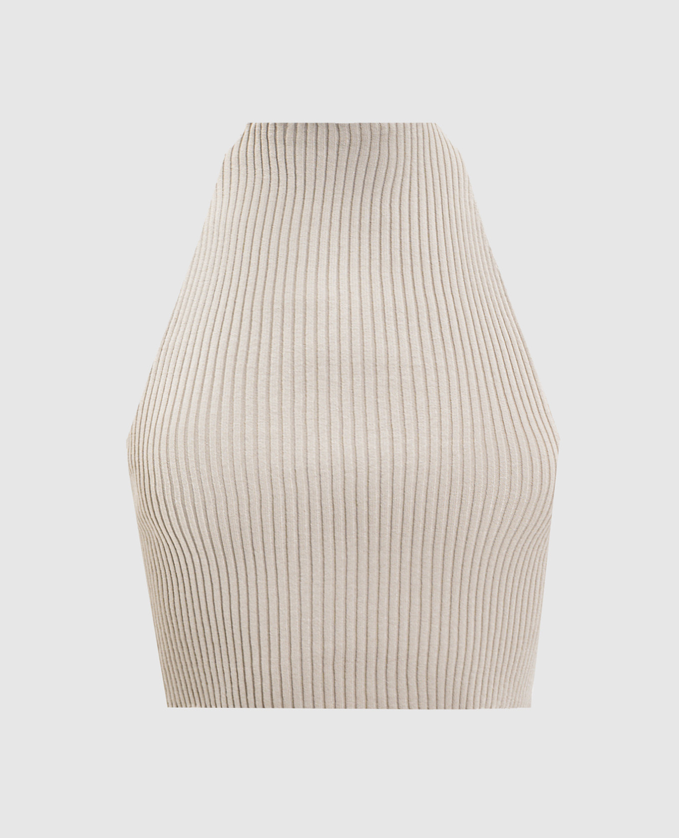 

Beige cropped top with contrast stripe SSHEENA