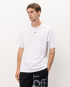 Off-White Grey melange T-shirt with logo print 44MAA16NF26J004