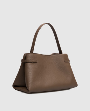 Brunello Cucinelli Brown leather bag with embossed logo MBDKB2820