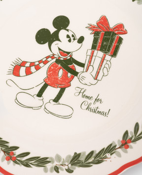 Disney White Mickey Mouse Ceramic Dinner Plate DN25336