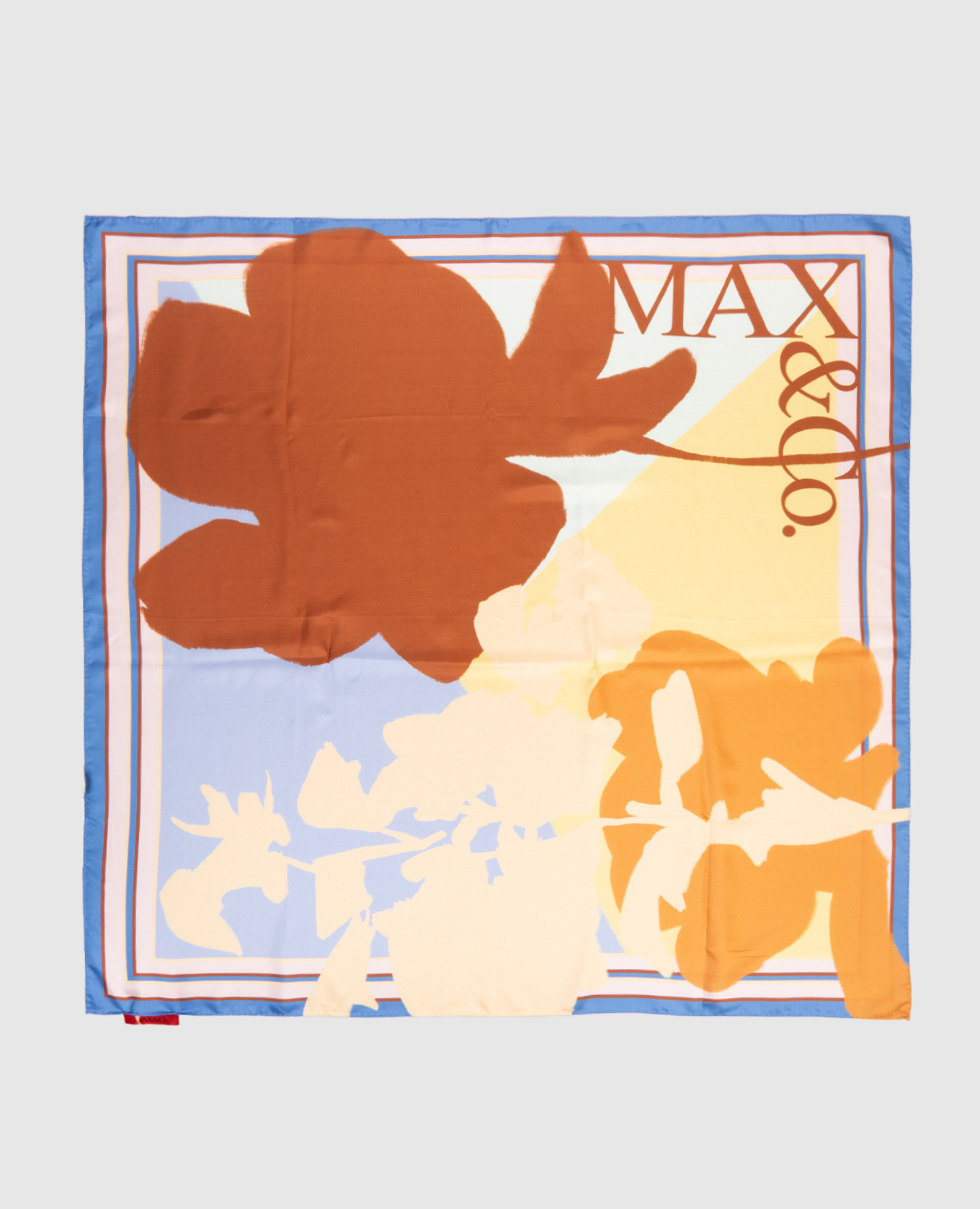 

Floral print silk scarf Max & Co, White