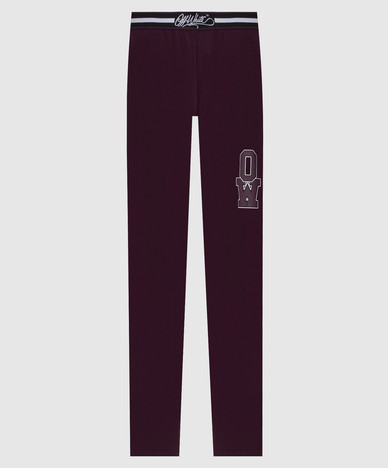 Purple leggings with monogram print