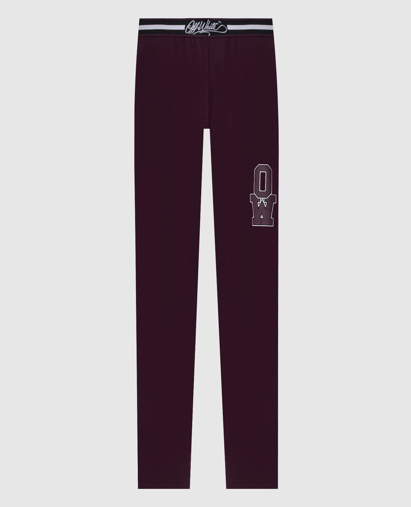 Purple leggings with monogram print